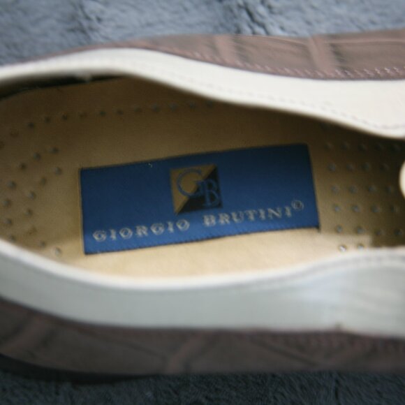 Georgio Brutini Men's Vintage Loafer Shoes, Size 13, Tan/Cream - Picture 4 of 4